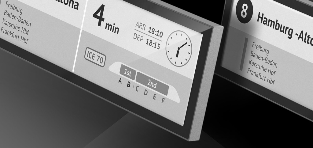Papercast - E-Paper-Signboard-Technologie für digitale Bushaltestellen - Digital Signage-Lösung